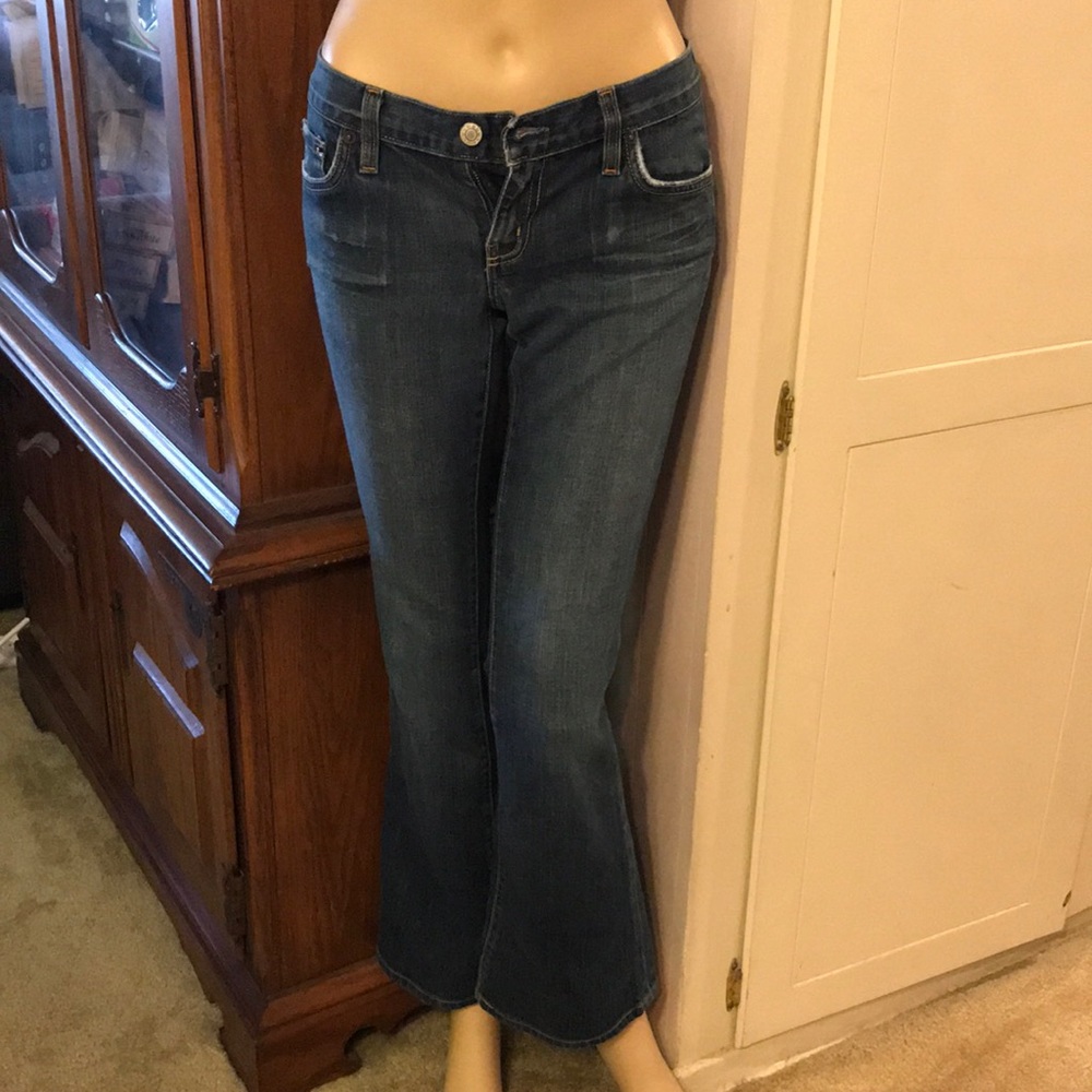Bebe Faded Distress Pocket Bootcut Jeans Size 26